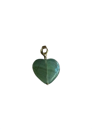 French grande heart pendant Jade Green Pico 
